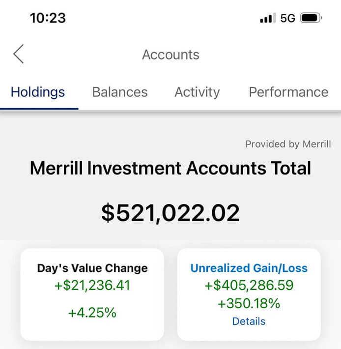 Screenshot shared by Russell J.